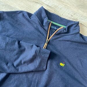 Mens Masters Augusta Clubhouse Collection Half Zip Pullover Blue Size XXXL